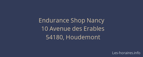 Endurance Shop Nancy