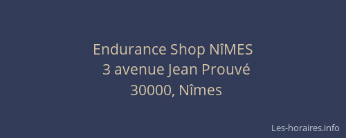 Endurance Shop NîMES