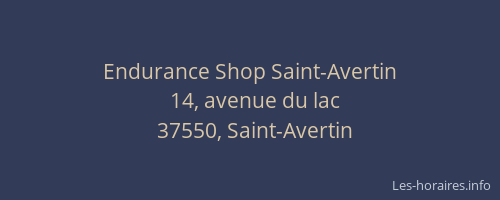 Endurance Shop Saint-Avertin