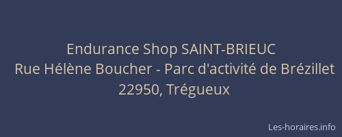 Endurance Shop SAINT-BRIEUC