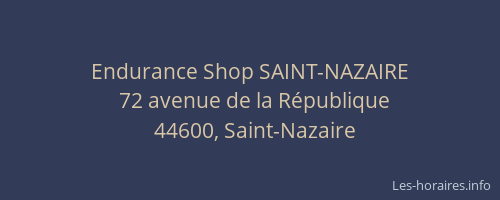 Endurance Shop SAINT-NAZAIRE