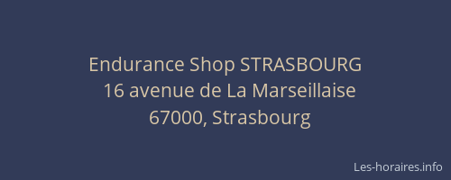 Endurance Shop STRASBOURG