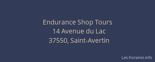 Endurance Shop Tours