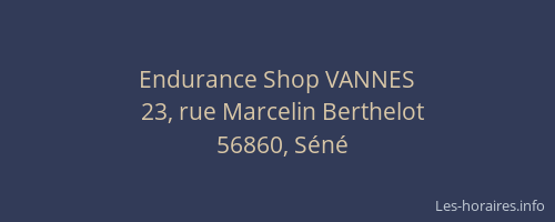Endurance Shop VANNES