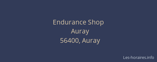 Endurance Shop