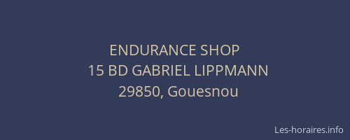 ENDURANCE SHOP