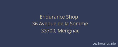 Endurance Shop