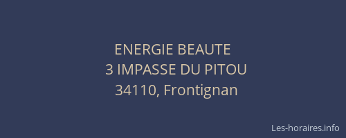 ENERGIE BEAUTE