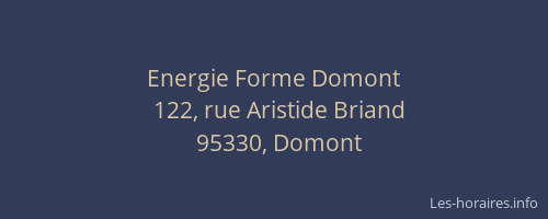 Energie Forme Domont