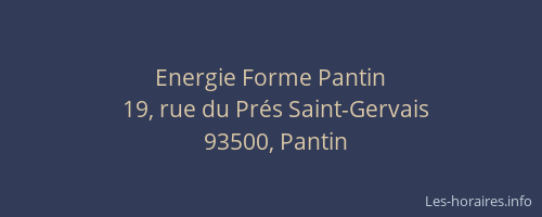 Energie Forme Pantin