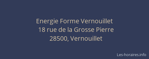 Energie Forme Vernouillet