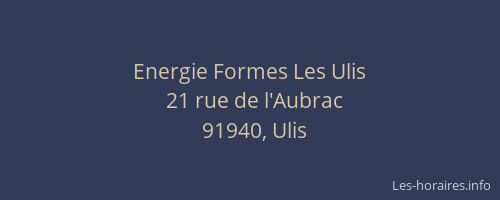 Energie Formes Les Ulis