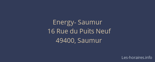 Energy- Saumur