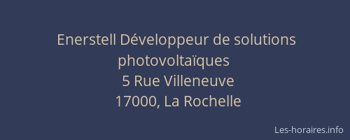 Enerstell Développeur de solutions photovoltaïques