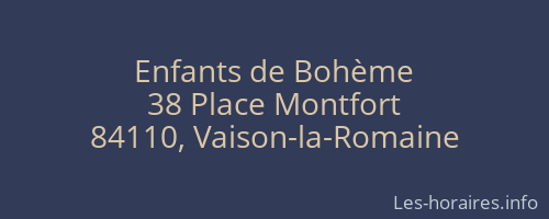 Enfants de Bohème