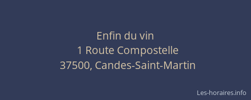 Enfin du vin