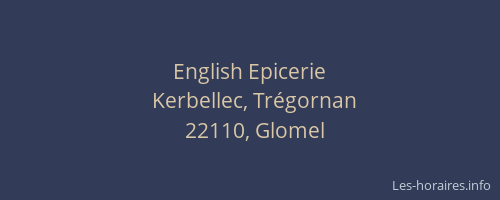 English Epicerie