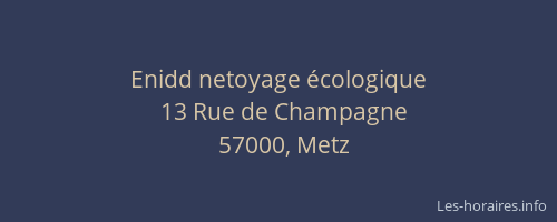 Enidd netoyage écologique