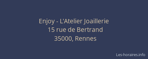 Enjoy - L'Atelier Joaillerie