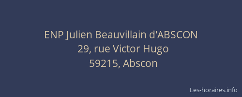 ENP Julien Beauvillain d'ABSCON