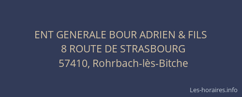 ENT GENERALE BOUR ADRIEN & FILS