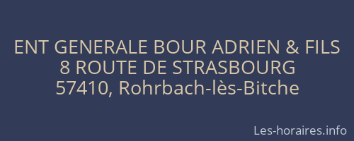 ENT GENERALE BOUR ADRIEN & FILS