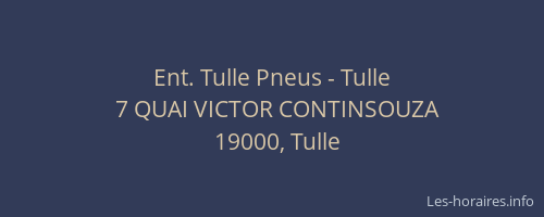 Ent. Tulle Pneus - Tulle