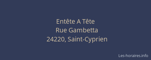 Ent&ecirc;te A T&ecirc;te