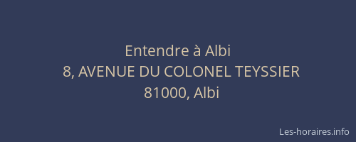 Entendre à Albi