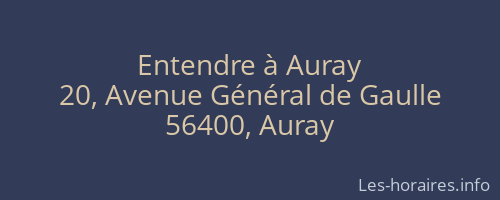 Entendre à Auray