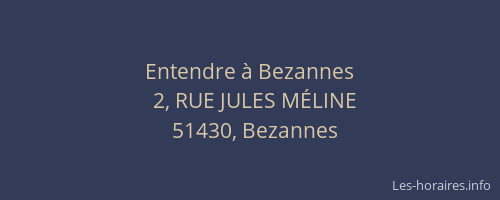 Entendre à Bezannes