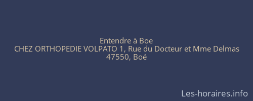 Entendre à Boe