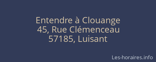 Entendre à Clouange