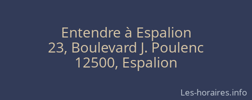 Entendre à Espalion