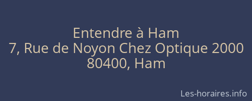 Entendre à Ham