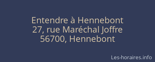 Entendre à Hennebont