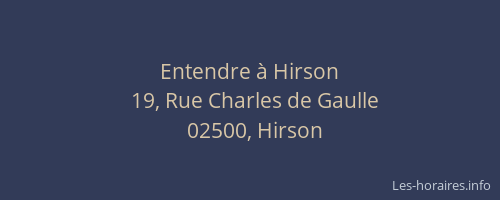 Entendre à Hirson