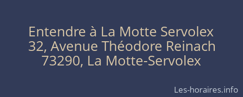 Entendre à La Motte Servolex