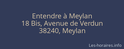 Entendre à Meylan