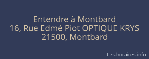 Entendre à Montbard