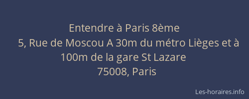 Entendre à Paris 8ème