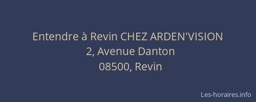 Entendre à Revin CHEZ ARDEN'VISION