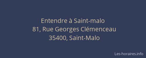 Entendre à Saint-malo