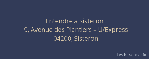 Entendre à Sisteron