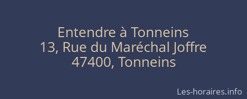 Entendre à Tonneins
