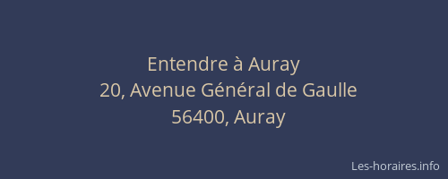 Entendre &agrave; Auray