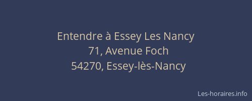 Entendre &agrave; Essey Les Nancy