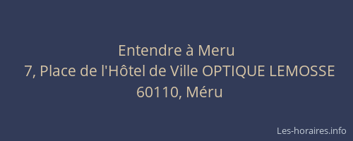 Entendre &agrave; Meru