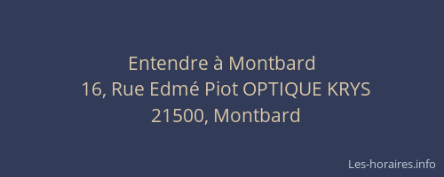 Entendre &agrave; Montbard