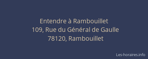 Entendre à Rambouillet